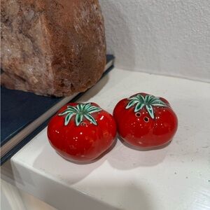 Vintage Tomato Shaped Salt and‎ Pepper Shakers